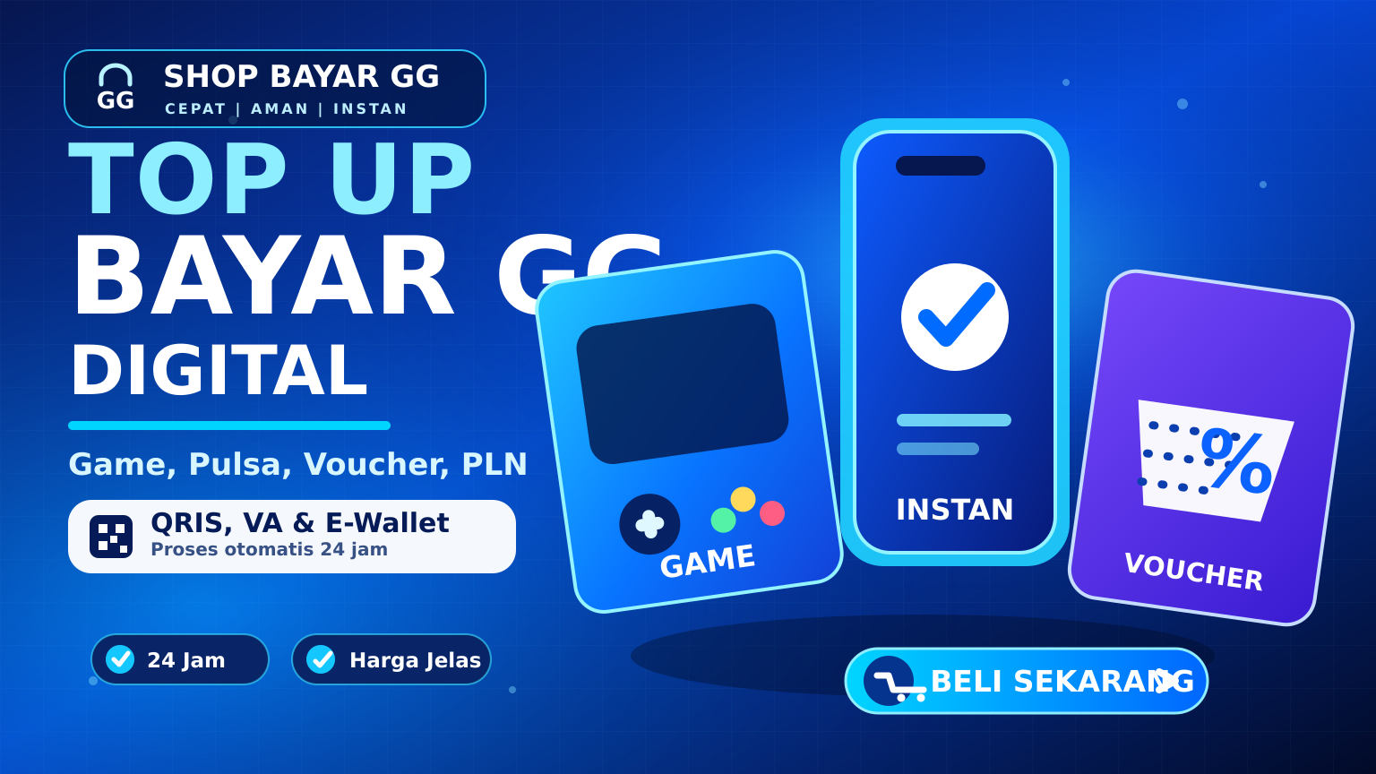 SHOP BAYAR GG - Top Up Game, Pulsa, Voucher & Token PLN